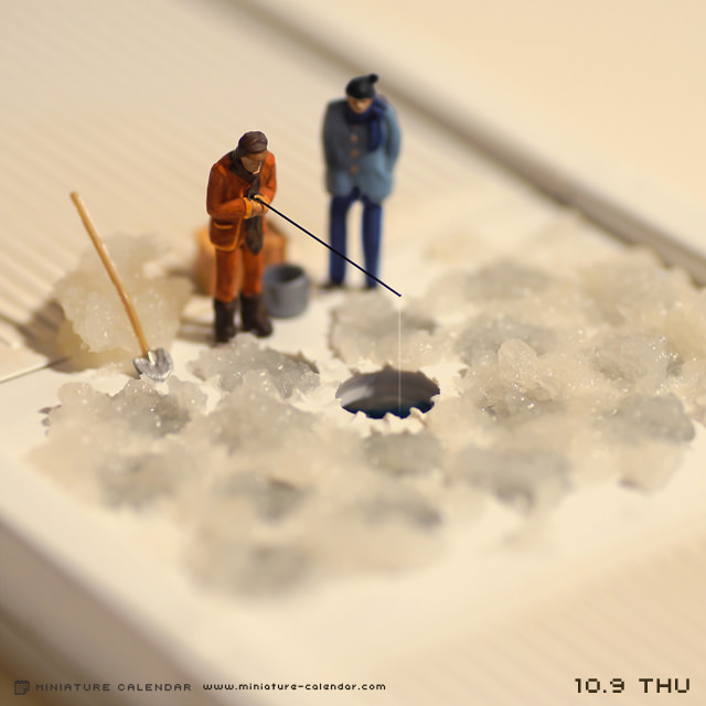 日本设计师田中达tanaka_tatsuya也的生活小人模型日历精选-3