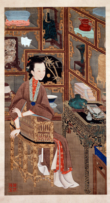 故宫博物院:以《十二美人图》为原型的动画gif—“雍正的女神们动起来啦”