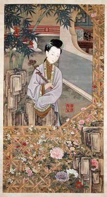 故宫博物院:以《十二美人图》为原型的动画gif—“雍正的女神们动起来啦”-3