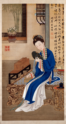 故宫博物院:以《十二美人图》为原型的动画gif—“雍正的女神们动起来啦”-4