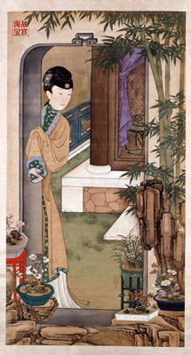 故宫博物院:以《十二美人图》为原型的动画gif—“雍正的女神们动起来啦”-5