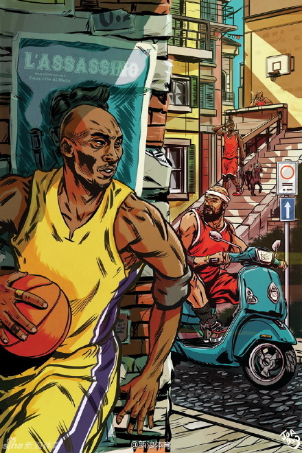漫画家J.O.Applegate:高级黑NBA球星主题漫画作品-2