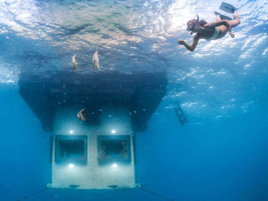 非洲首家水下酒店开张 可亲密接触海洋生物-2