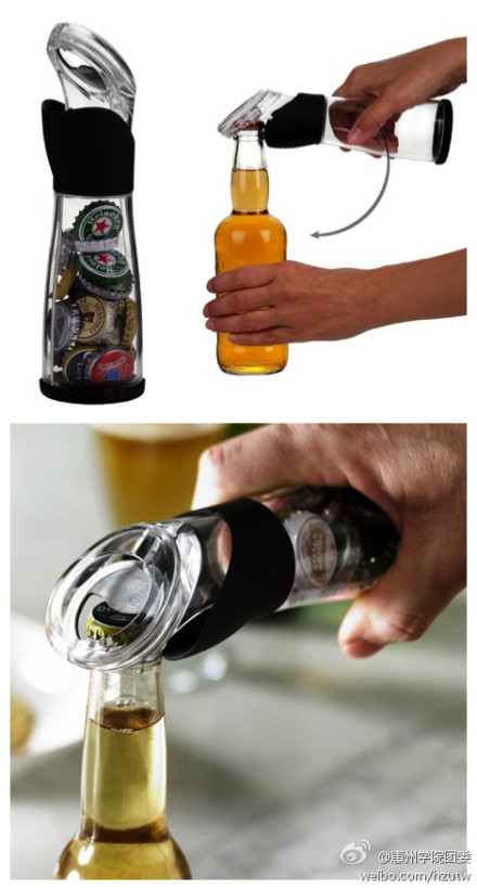 创意设计摆件 透明开瓶器可收纳瓶盖