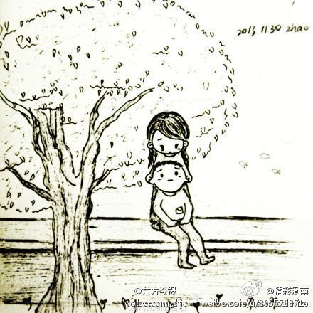 信阳师范学院毕业生在微博上秀手绘漫画 记录与男友大学点滴-4