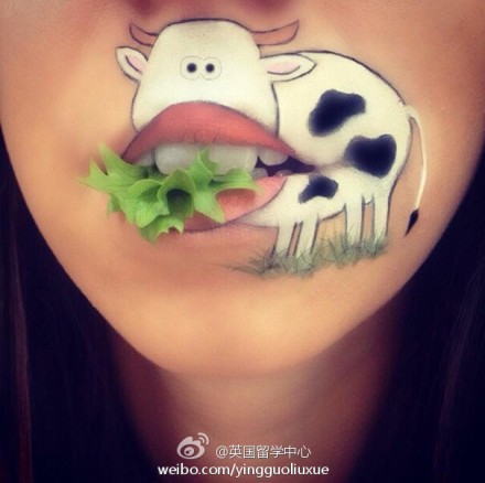 英国化妆师Laura Jenkinson 卡通唇妆萌翻天