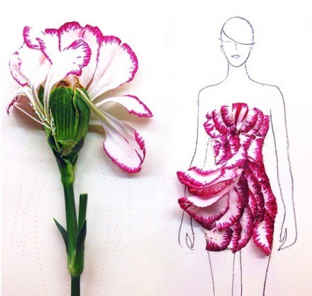 新加坡Grace Ciao的美丽创意 穿上用花瓣编织而成的裙子-3