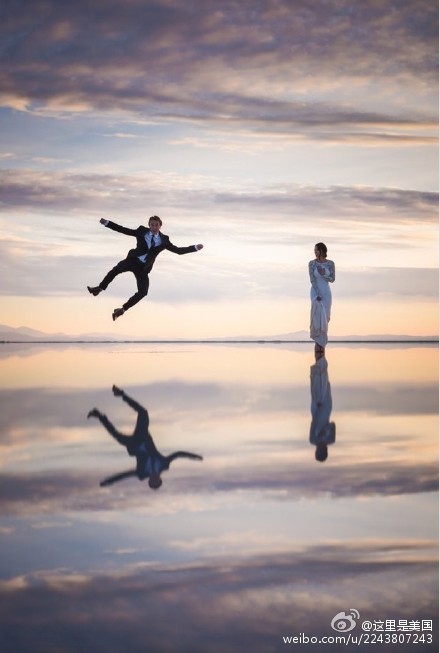 美国摄影师Tony Gambino邦纳维尔盐碱滩浪漫的婚纱照-3