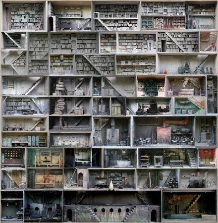 法国艺术家Marc Giai-Miniet制作细节精致的房屋模型-4