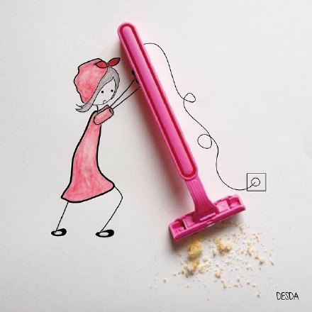 德国插画家Clara利用生活中一些小物品 画一组萌萌的小漫画-2