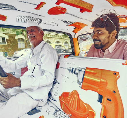 创意设计:打破传统 印度出租车内的美丽插画