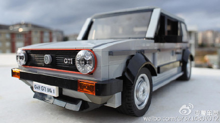 创意模型 Lego乐高拼出Golf GTI MK1汽车模型