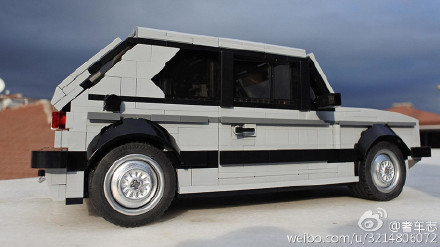 乐高拼出Golf GTI MK1汽车模型-3