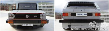 乐高拼出Golf GTI MK1汽车模型-4