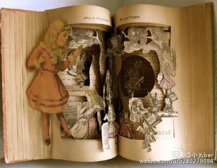 创意雕刻 艺术家Susan Hoerth 立体童话书作品