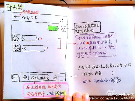 网友给外婆亲笔画的微信使用指南