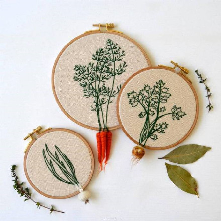 创意艺术 德国艺术家Veselka Bulkan农作物果实刺绣作品
