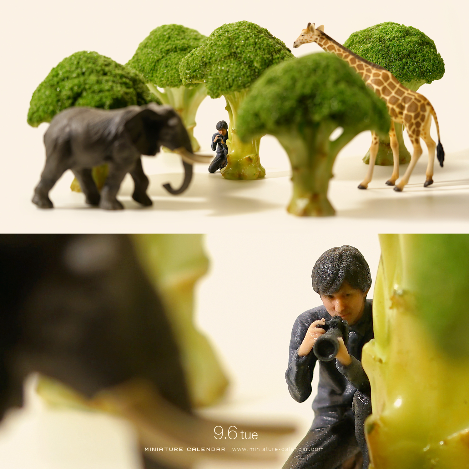 9月 日本设计师田中达也tanaka tatsuya生活小人模型日历精选