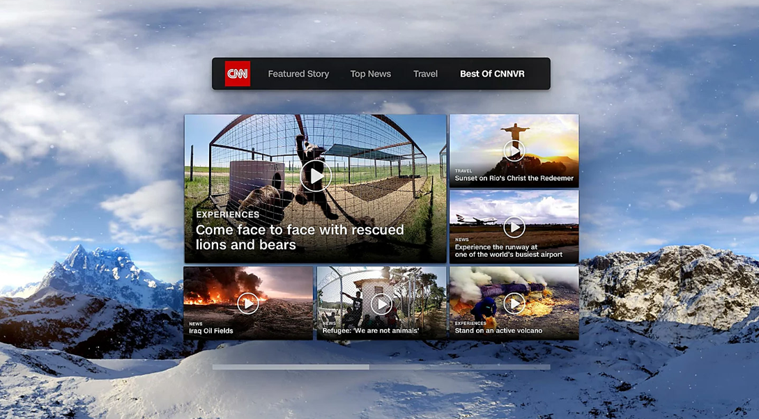 创意科技 CNN正式推出CNNVR  每天更新重大VR新闻或直播