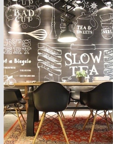 分享国外餐厅里温馨浪漫的黑板设计案例-3