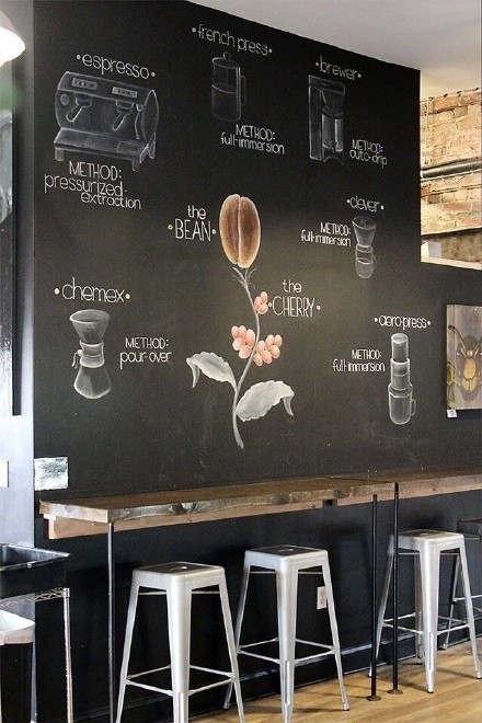 分享国外餐厅里温馨浪漫的黑板设计案例-6