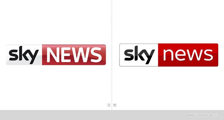 英国天空新闻台Sky News 微调台标LOGO 扁平化设计成主流