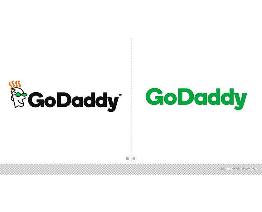 互联网域名注册及网站托管GoDaddy更新LOGO 去掉动画人物