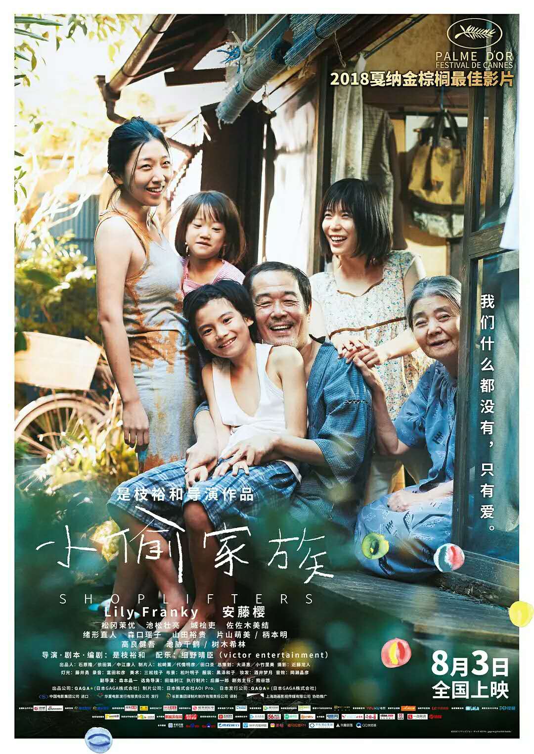 日本电影大师是枝裕和执导 金棕榈获奖影片《小偷家族》中国预告片视频