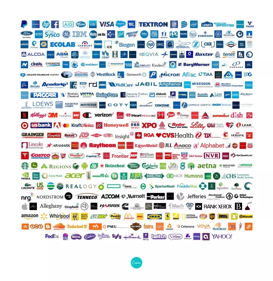 世界500强LOGO是什么颜色？