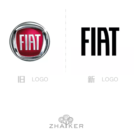 著名汽车制造商菲亚特更新FIAT车标LOGO设计