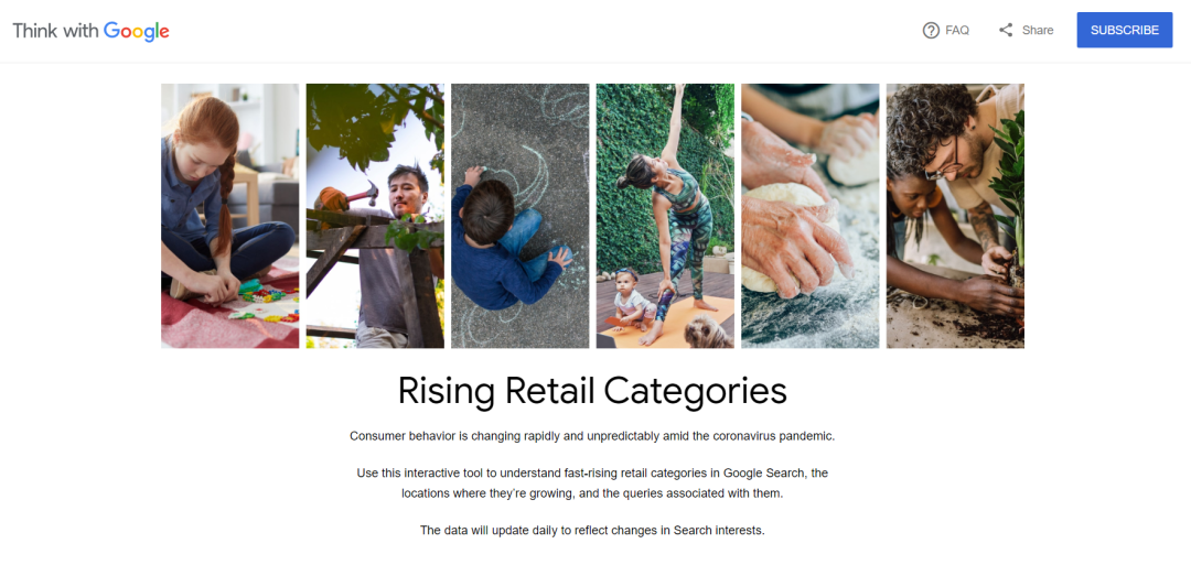 谷歌推出新型互动工具Rising Retail Categories Tool 查看热门商品搜索排行