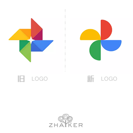 LOGO标识设计欣赏:谷歌相册Google Photos更换新LOGO