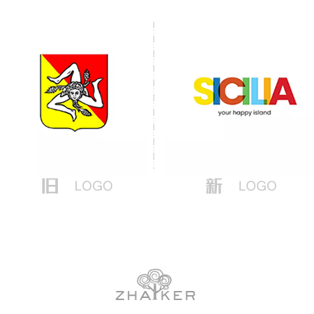 LOGO标识设计欣赏::西西里岛（Sicilia）推出全新旅游品牌LOGO