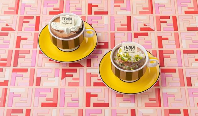 意大利奢侈品牌FENDI（芬迪）联名Aniversel Cafe 合作咖啡馆推出情人节限量菜单