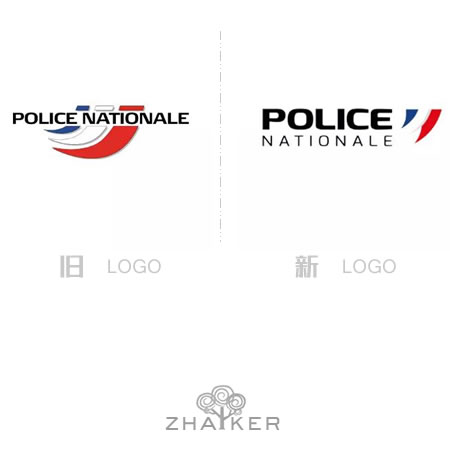 LOGO标识设计欣赏:法国国家警察（National Police）启用新LOGO